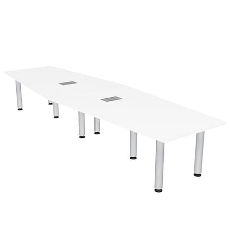Skutchi Designs 45 in W, 144 in L, 29 in H, Engineered Wood Top, White H-HEXIR46143PT-09-EL